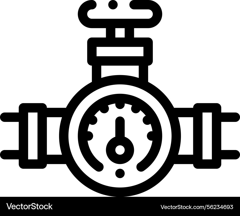 Pipe icon thin linear style design isolated Vector Image