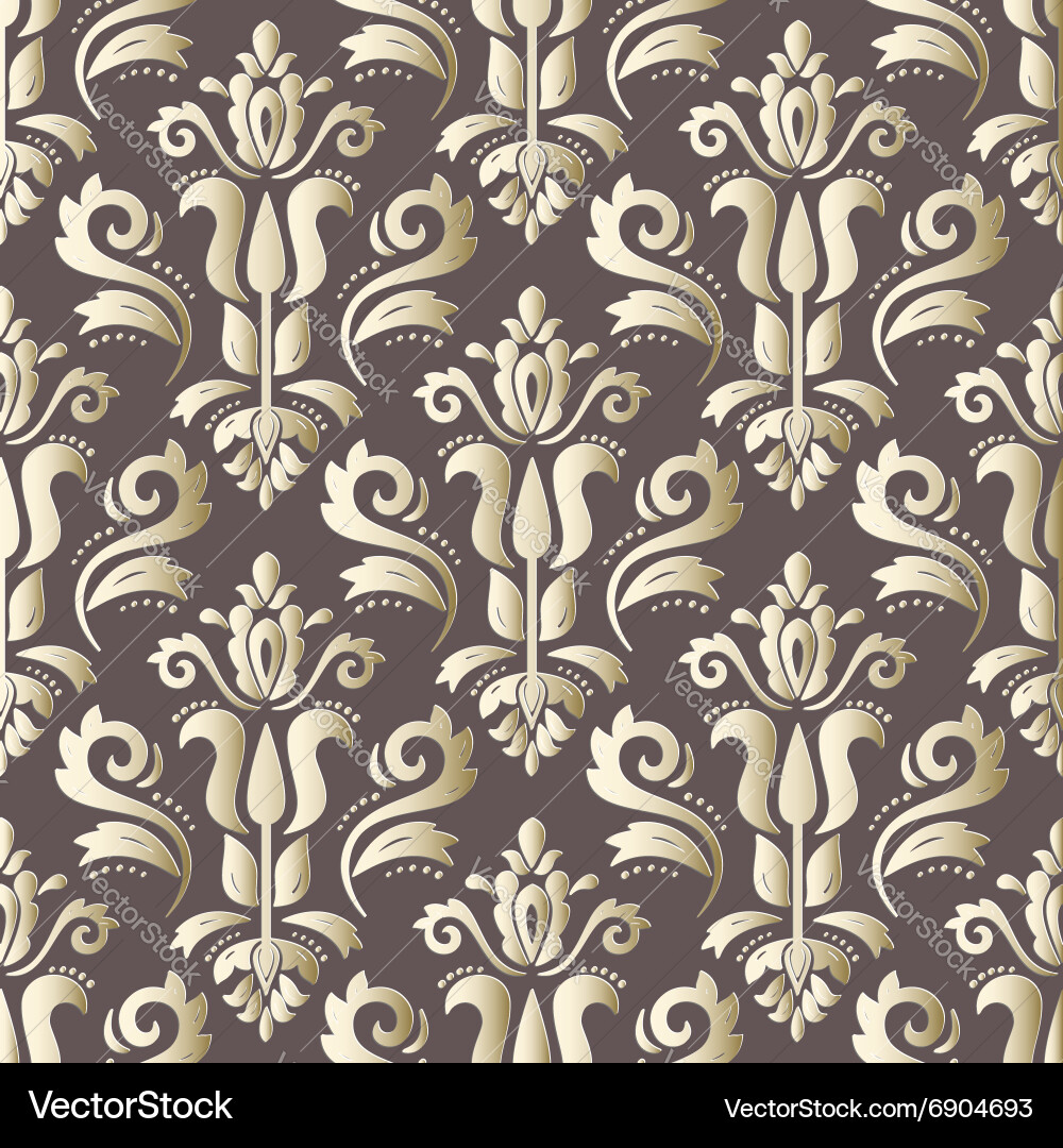 Seamless oriental pattern with 3d elements Vector Image