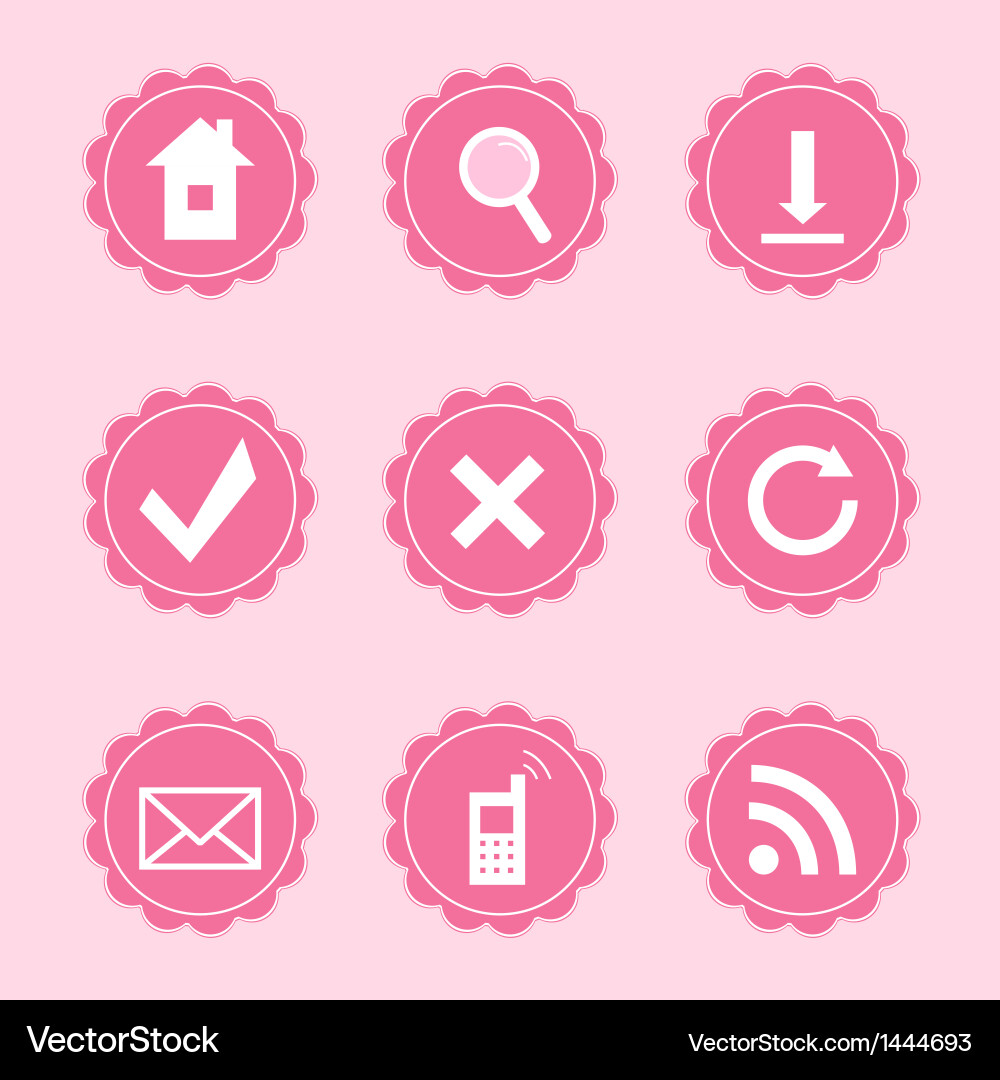 Set of web icons vector image