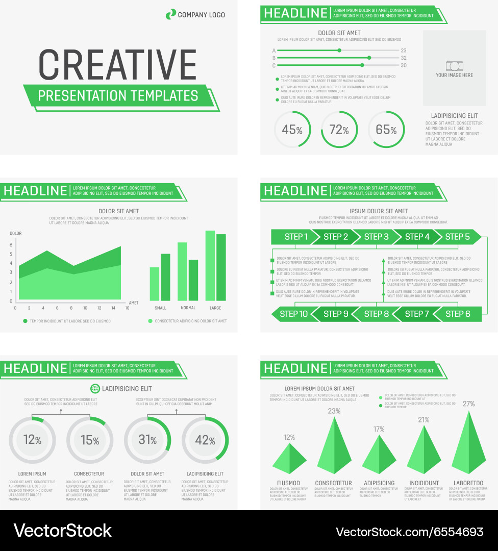 Template for multipurpose presentation vector image