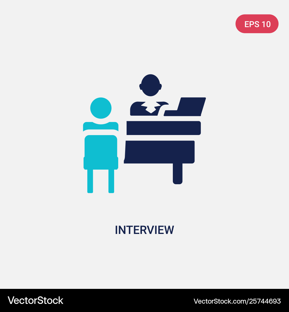 Two color interview icon from human resources Vector Image
