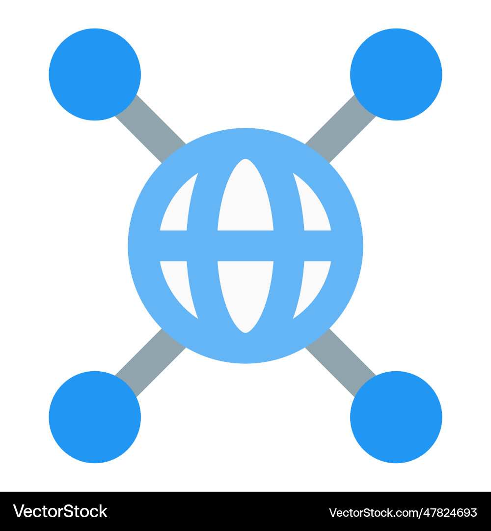 Various networks interconnected on a global scale Vector Image