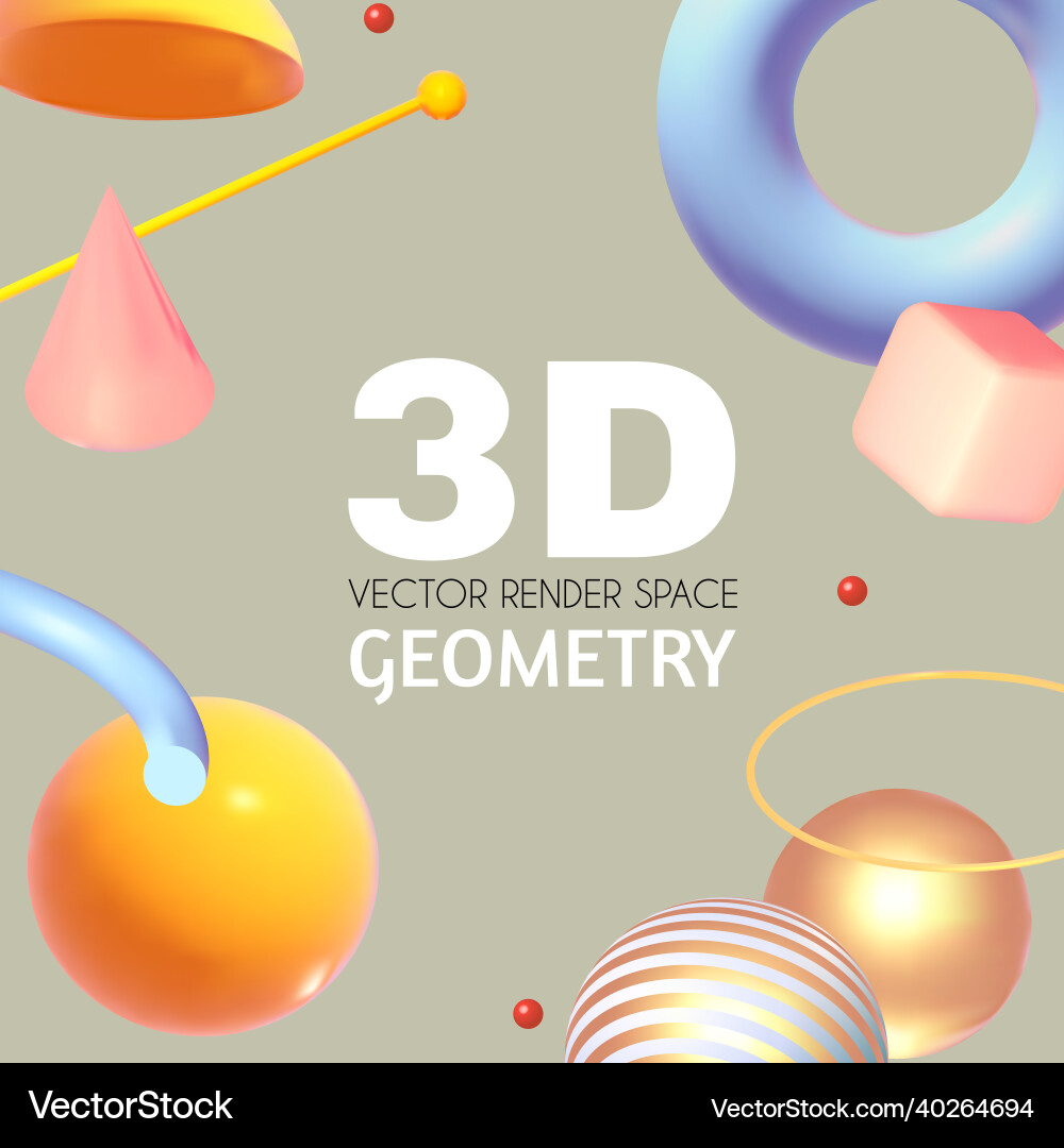 Abstract 3d geometric render background realistic Abstract 3d geometric render background realistic vector image
