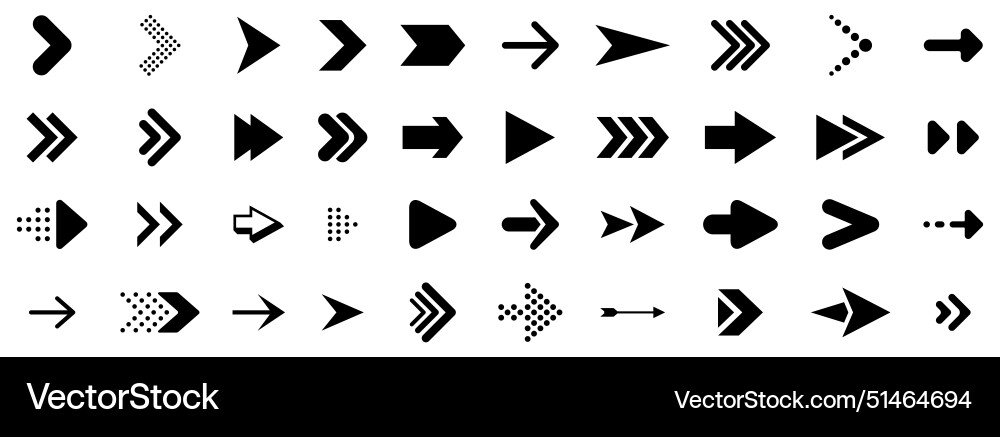 Arrows arrow icons symbols cursor sign Royalty Free Vector