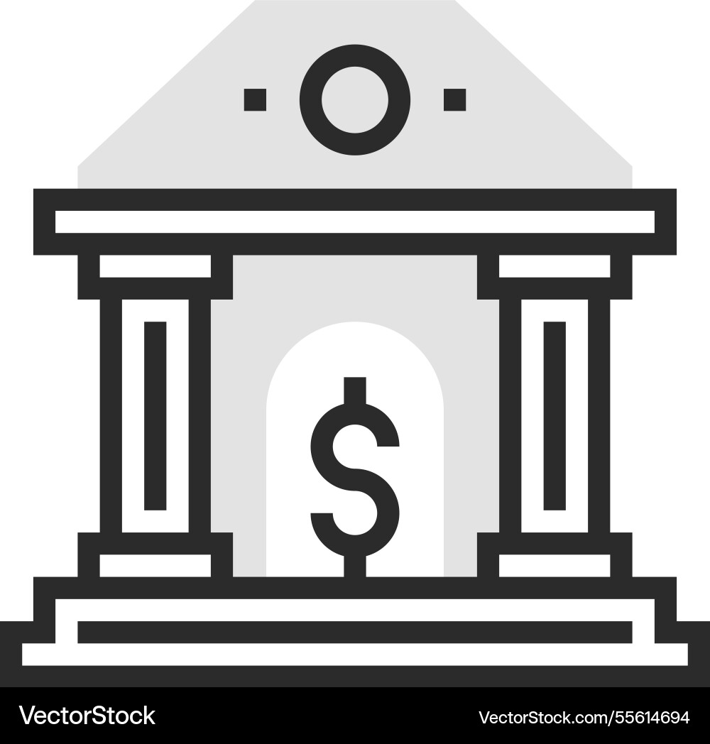 Bank Flat line web icon Konzept Bank Flat line web icon Konzept vektorbild