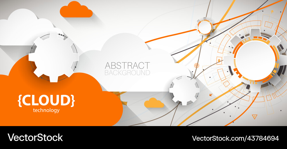 Cloud computing concept abstract technology vector image