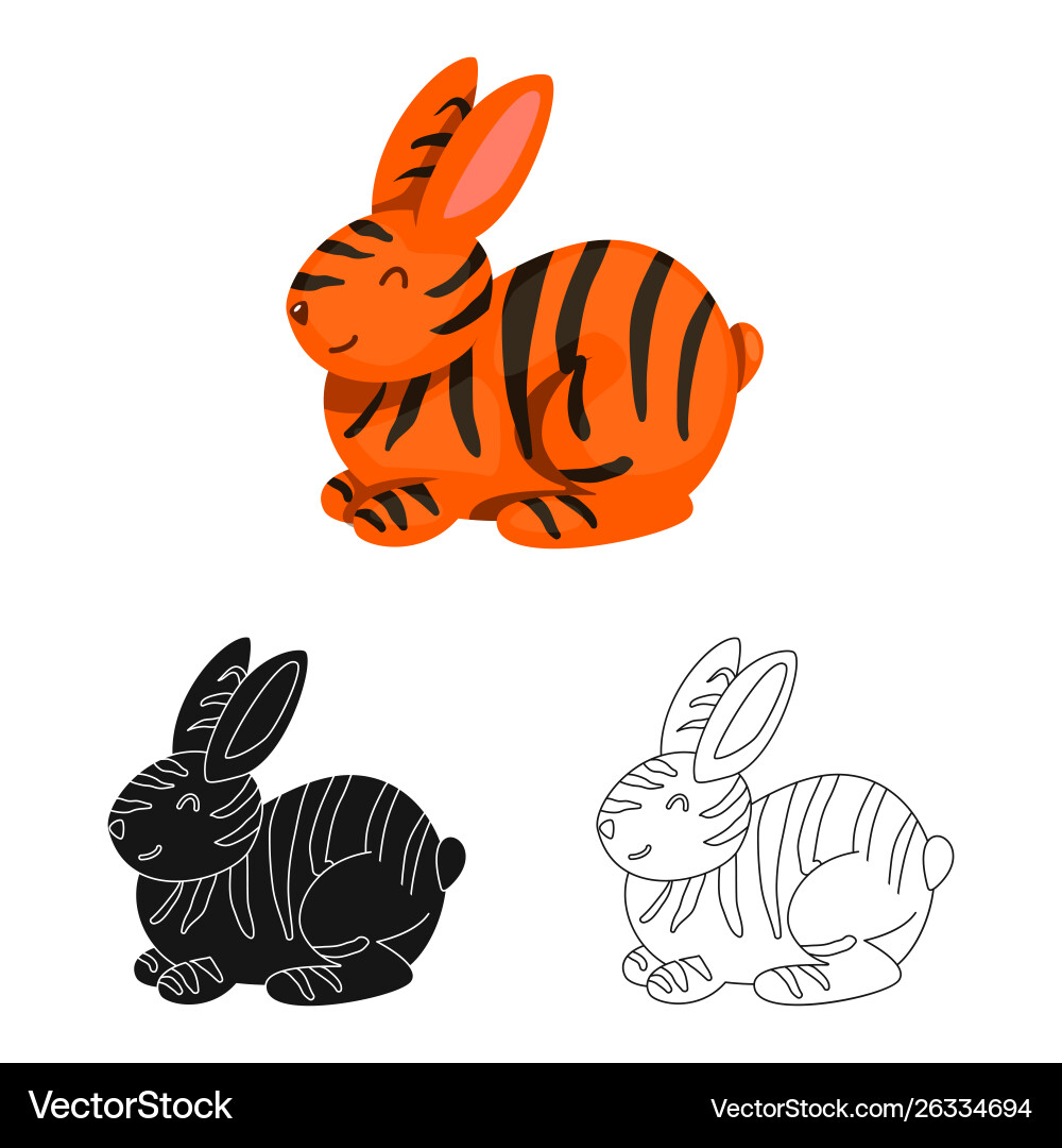 Design hare and rabbit sign set vector image