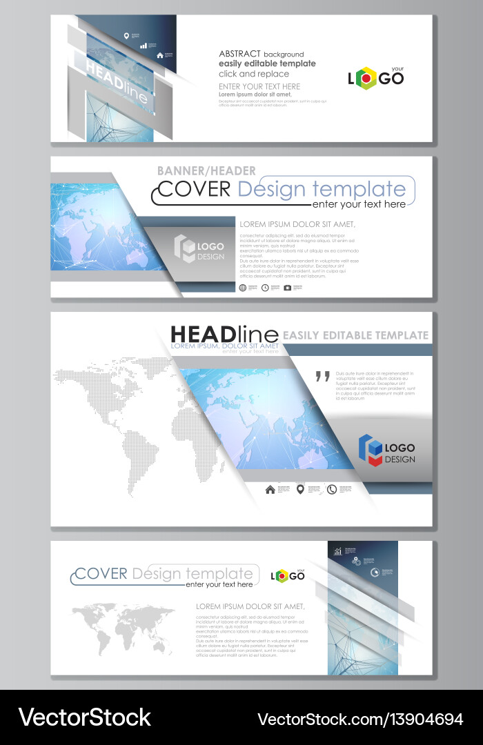 Editable Header & Layout Templates vector image