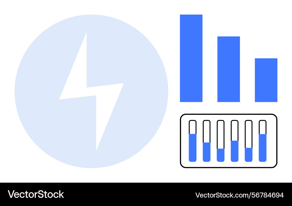 Energy consumption and performance data insights Vector Image