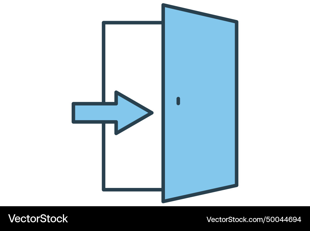 Exit door icon related to public navigation vector image