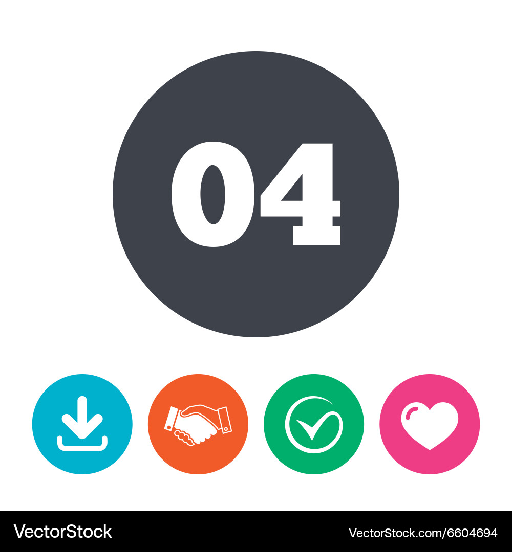 Fourth step sign loading process symbol Vector Image
