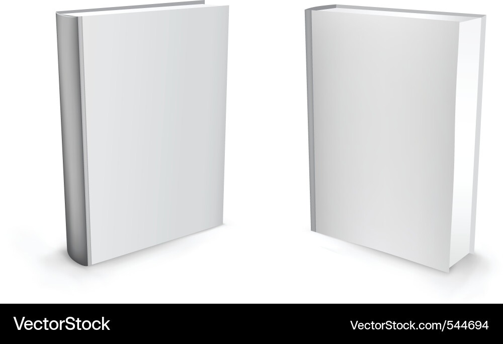 Isolated White Blank Book Vector Image