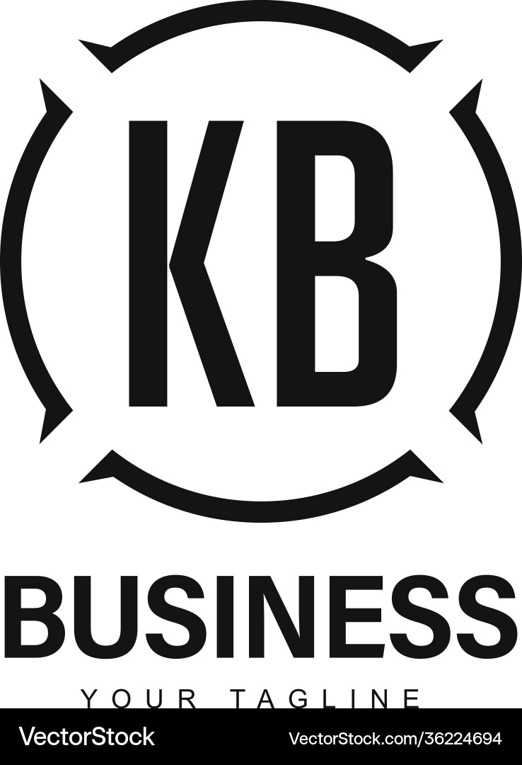 Kb initial a logo design with abstract style Kb initial a logo design with abstract style vector image