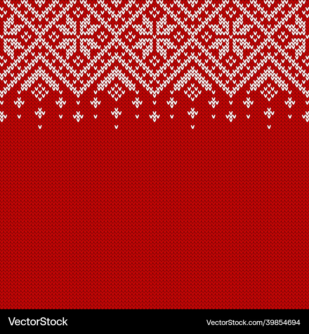 Knitted Scandinavian Pattern Background vector image