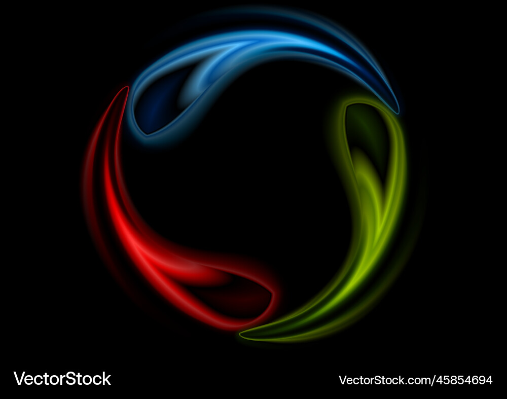 Multicolored glossy circle shape abstract Vector Image