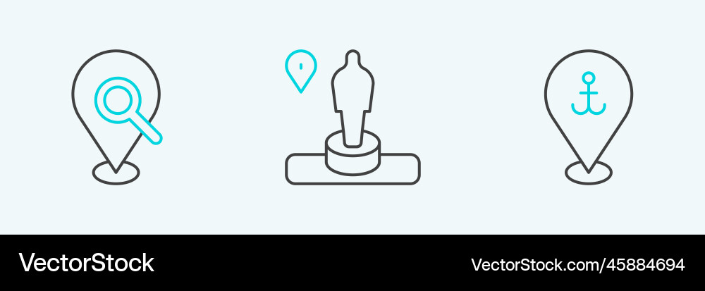 Set line location with anchor search Set line location with anchor search Vector Image
