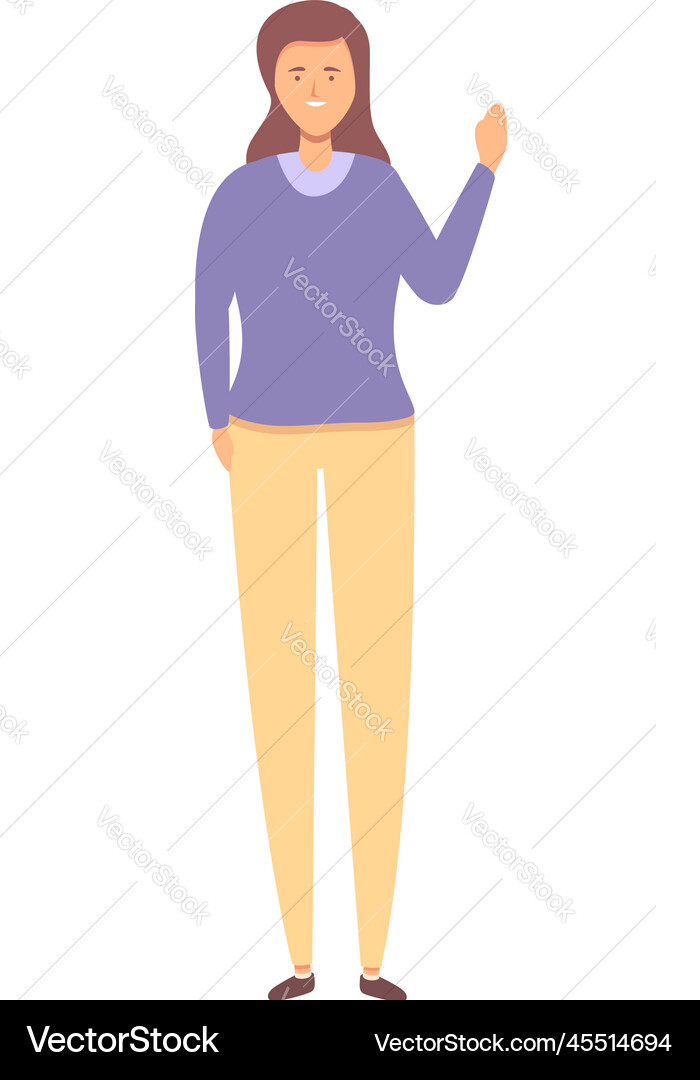 Student girl icon cartoon teen friend Student girl icon cartoon teen friend vector image