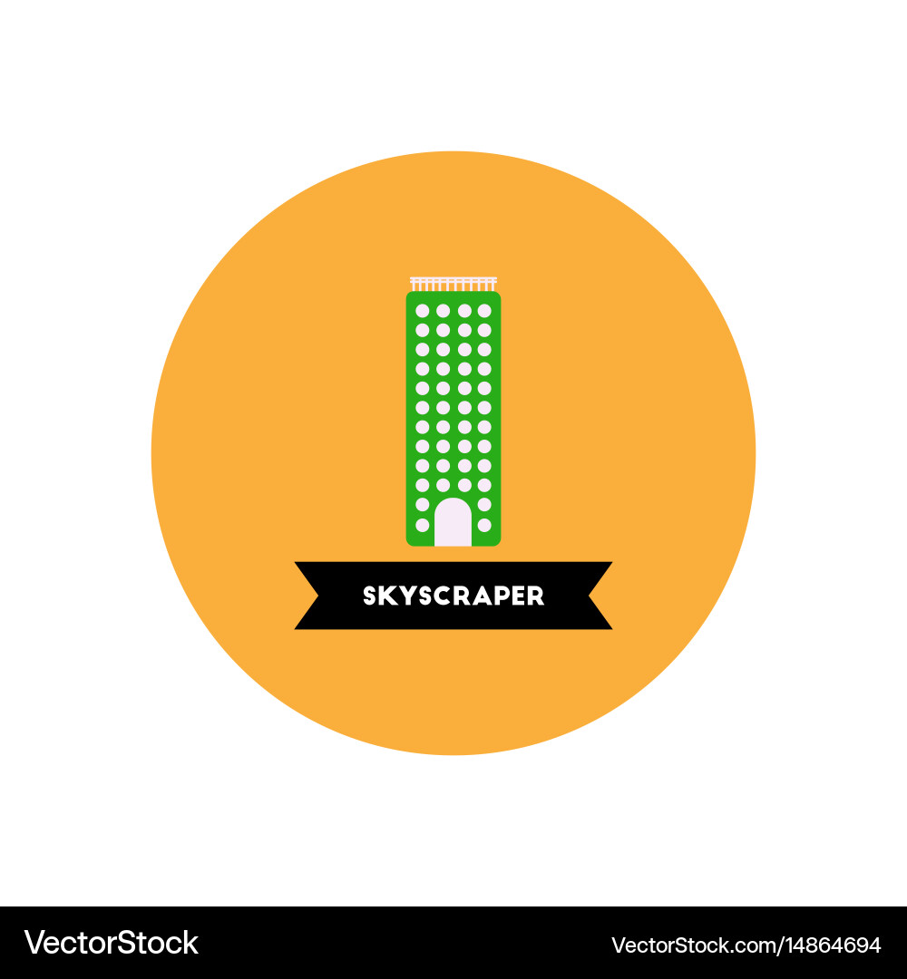 Stylish icon in color circle building skyscraper Vector Image