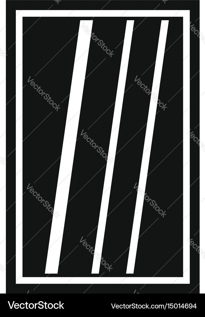 White rectangle window icon simple Vector Image