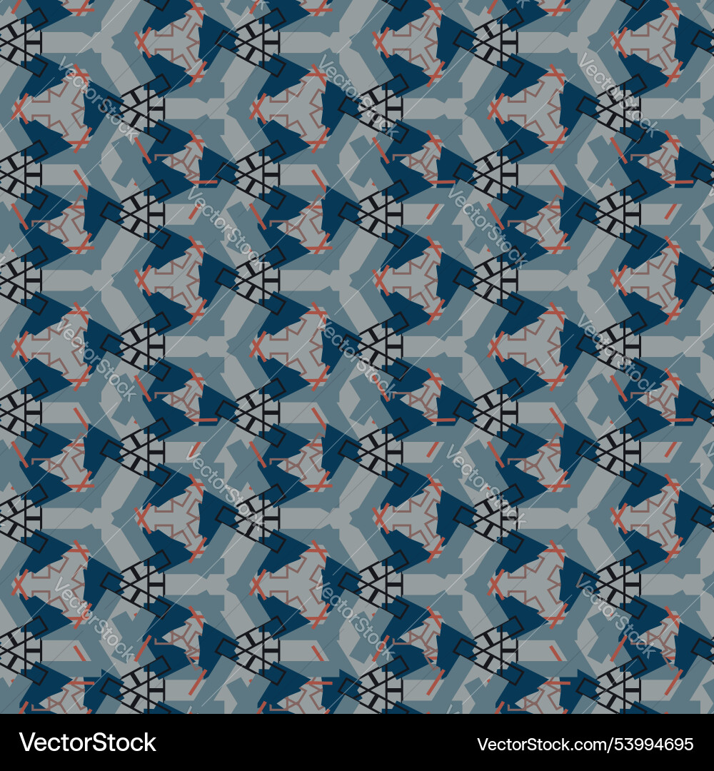 Abstract line shape geometric motif basic pattern Vector Image