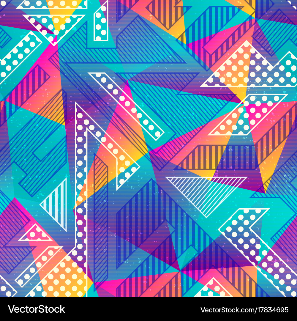 Colored triangle seamless pattern Vector Image