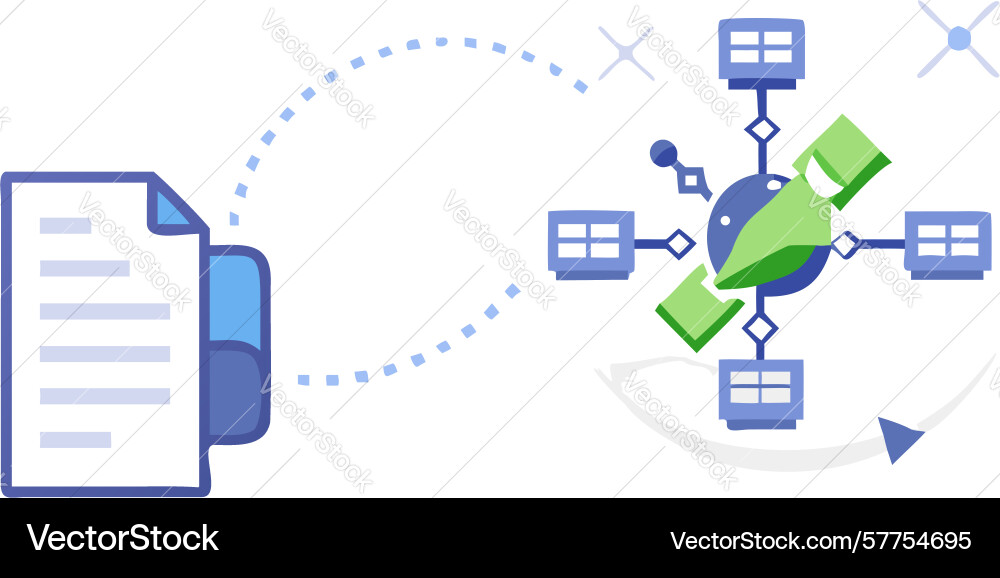Complex data structure document network vector image