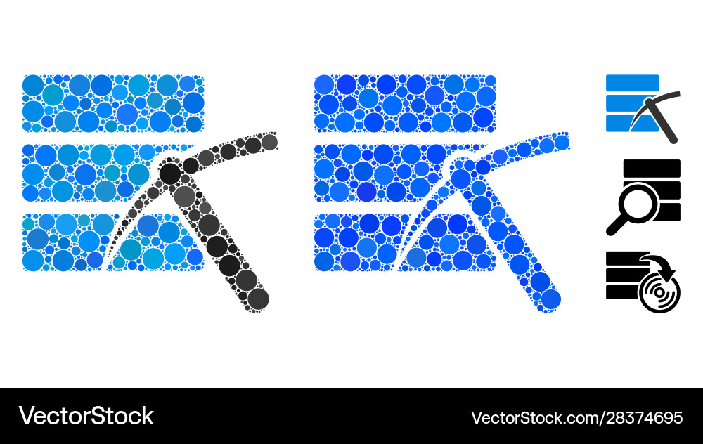 Data mining composition icon round dots Data mining composition icon round dots vector image