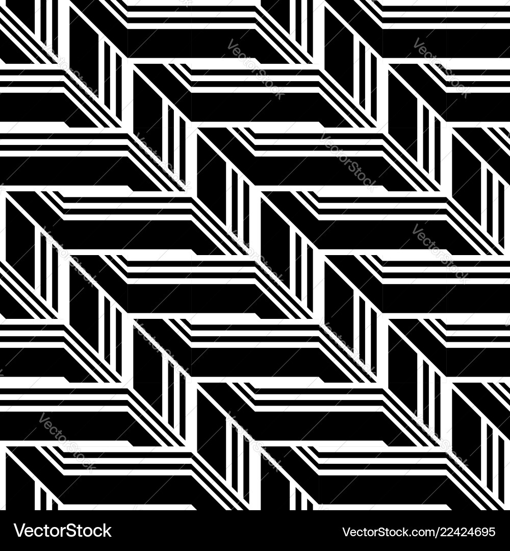 Design seamless monochrome zigzag pattern Vector Image