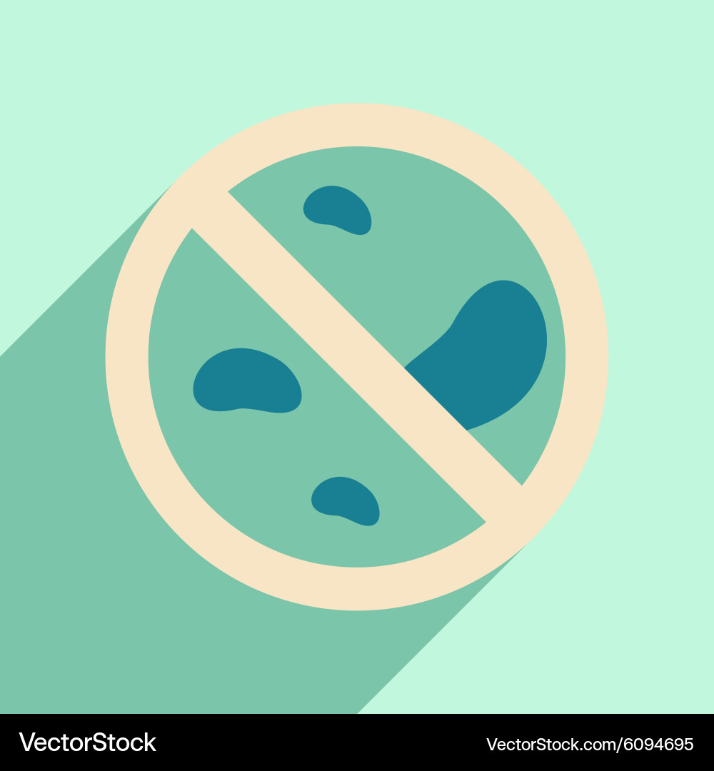 Flat with shadow icon and mobile application petri vector image