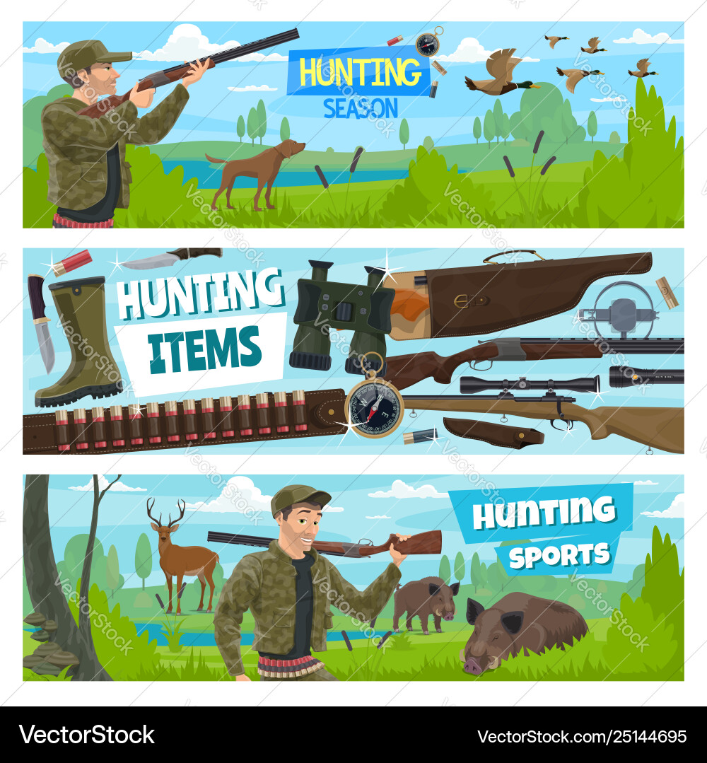 Jagd Saison Tiere Jäger Abenteuer Jagd Saison Tiere Jäger Abenteuer vektorbild