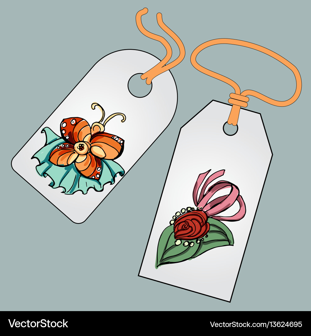 Label badge price tag with the image Label badge price tag with the image vector image