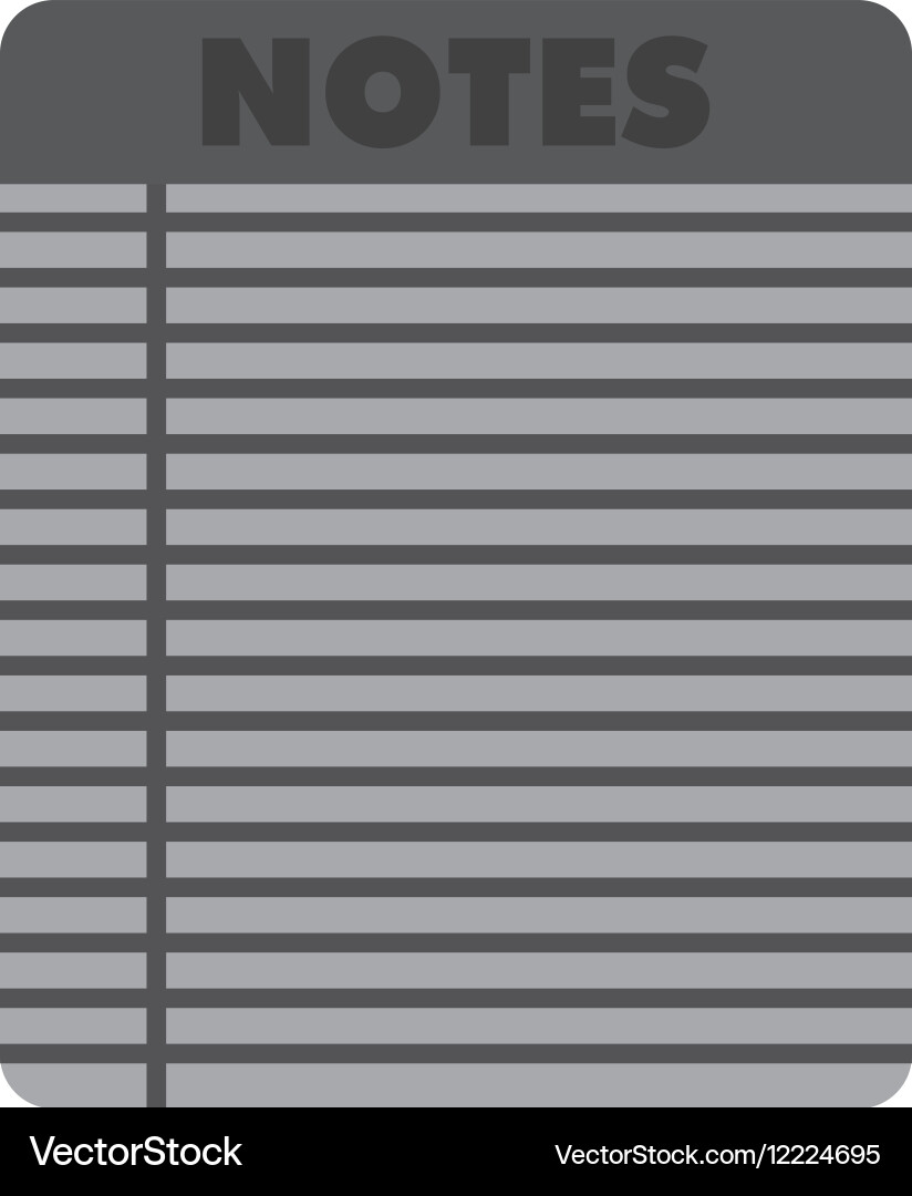 Lined notepad icon image Vector Image