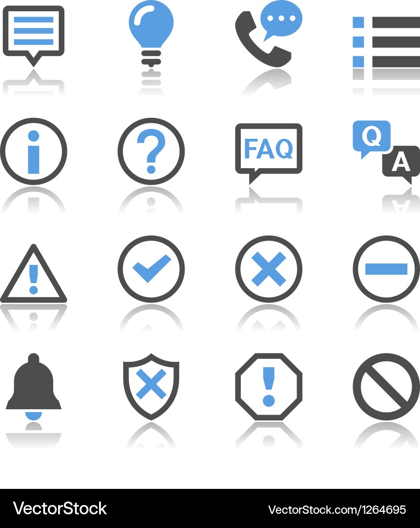 Notification and Question Icons Vector Image