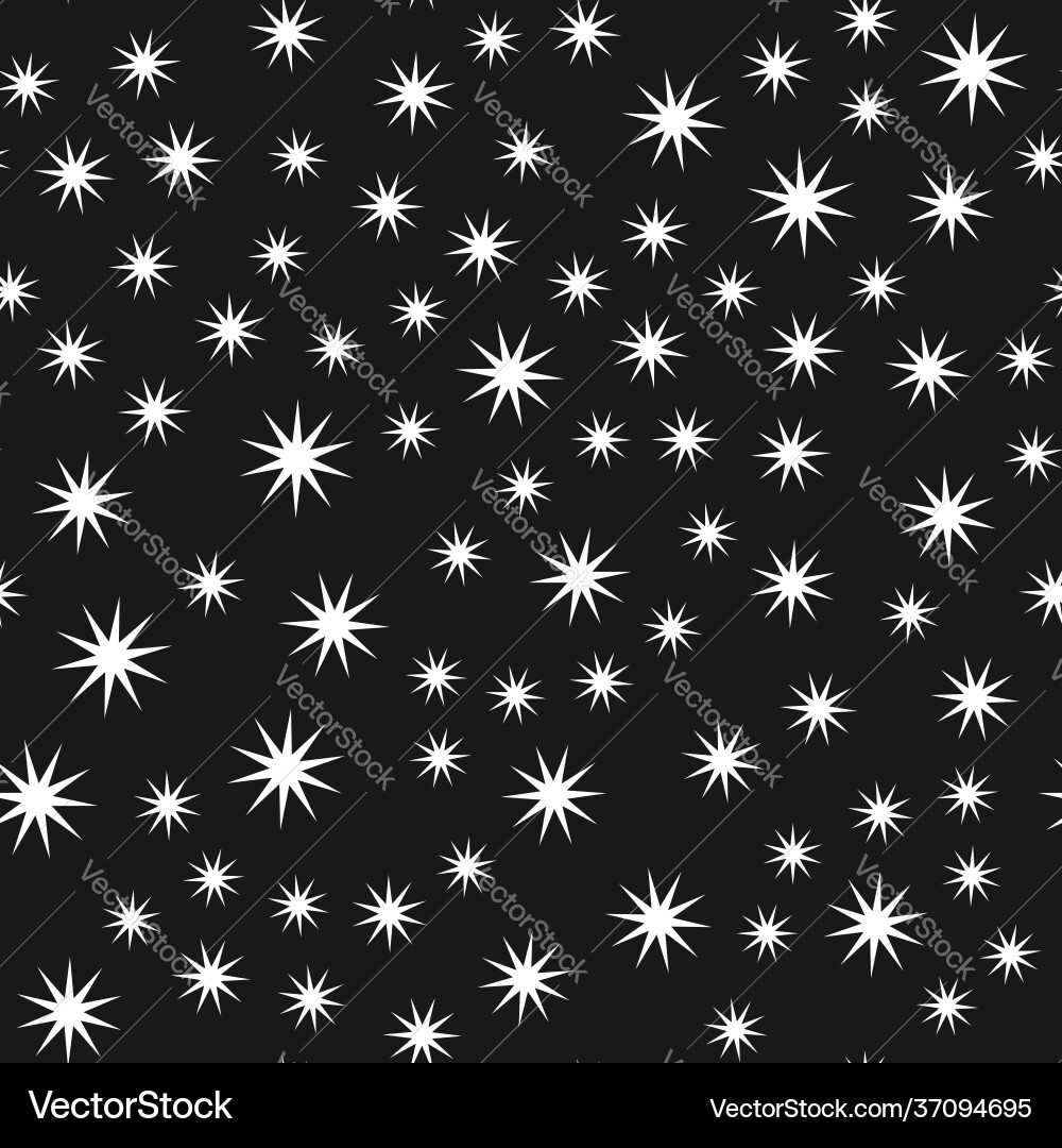 Random star shape pattern background seamlessly vector image