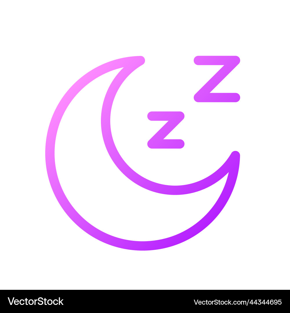 Sleep pixel perfect gradient linear ui icon Vector Image