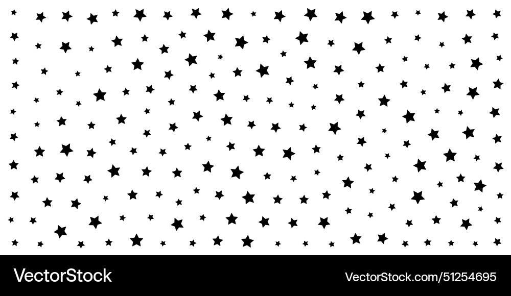 Stars shape texture black color pattern from vector image