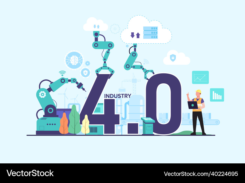 Working people with clever device for workflow Working people with clever device for workflow vector image