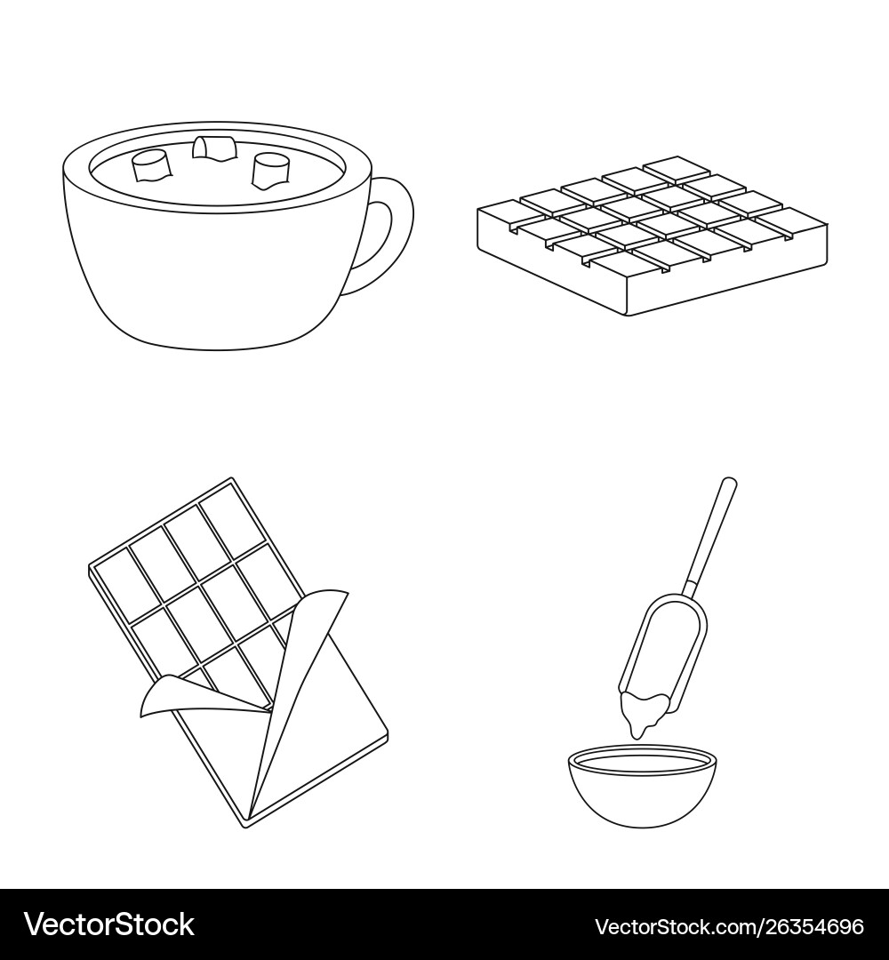 Design cocoa and beans icon collection Vector Image