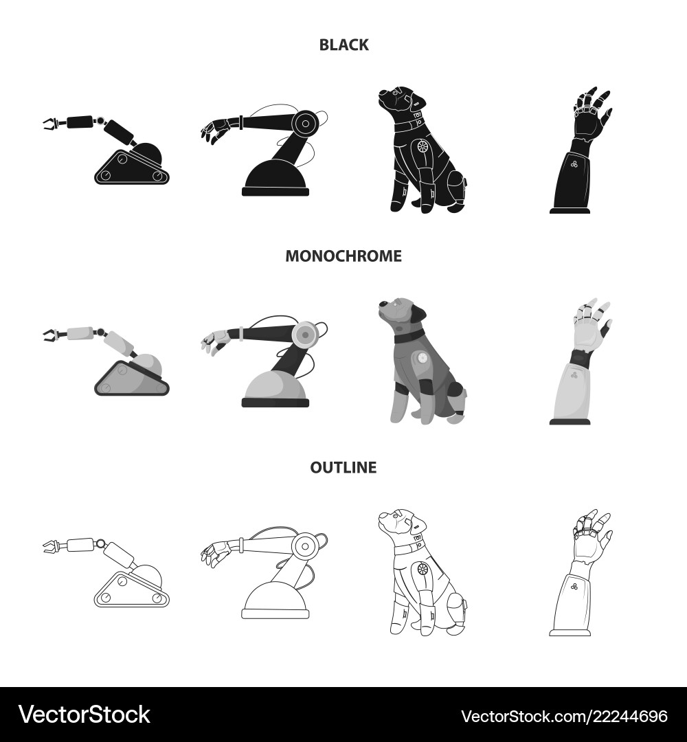 Design of robot and factory symbol Design of robot and factory symbol Vector Image