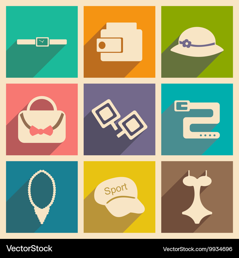 Flat with shadow concept and mobile application vector image