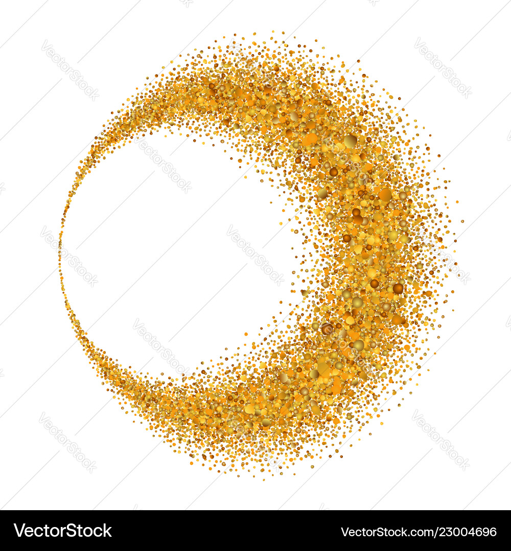 Gold Kreis Licht Glitzereffekt goldener Ring Gold Kreis Licht Glitzereffekt goldener Ring vektorbild