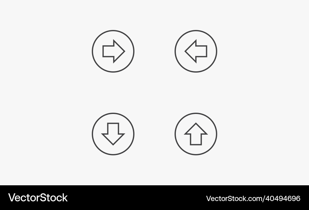 Line icon forward backward previous skip on white Vector Image