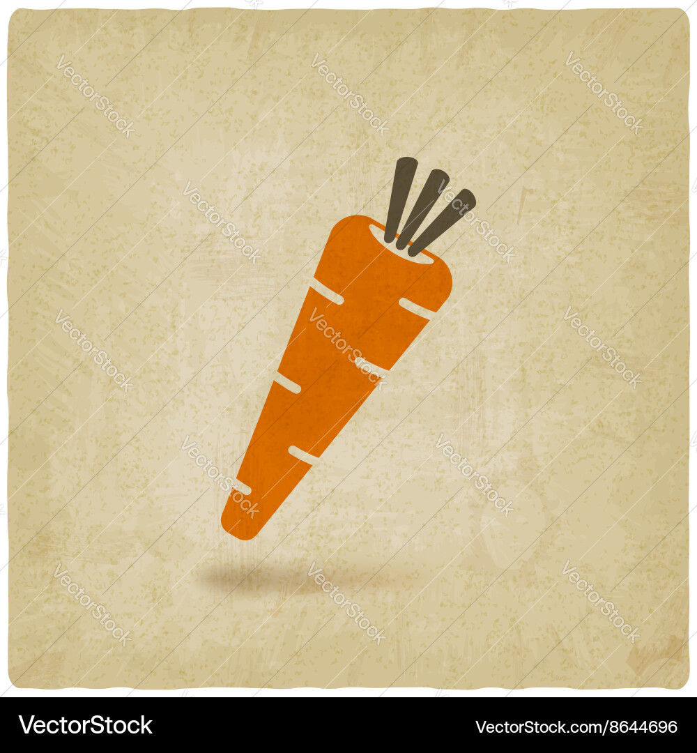 Old Carrot Background - Rustic Style Vector Image