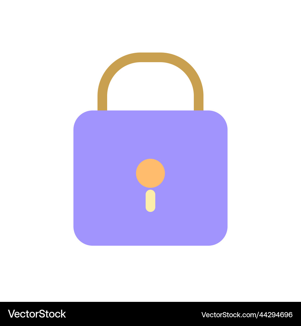 Padlock pixel perfect flat gradient color ui icon Padlock pixel perfect flat gradient color ui icon vector image