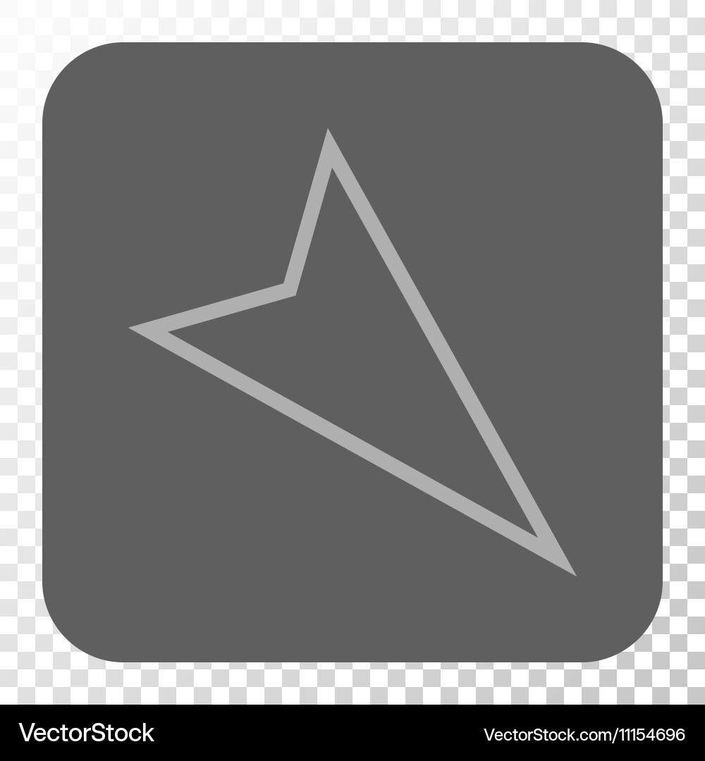 Pointer right down rounded square button Vector Image