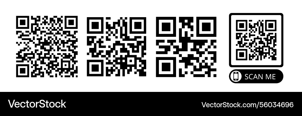 Qr code sample element for design vector image