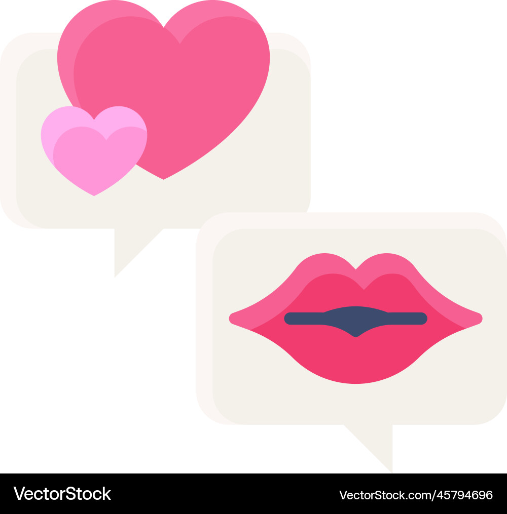 Romantisches Konversationssymbol Valentinstag bezogen Vektorbild