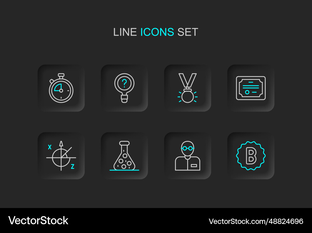 Set line exam paper with incorrect answers Vector Image