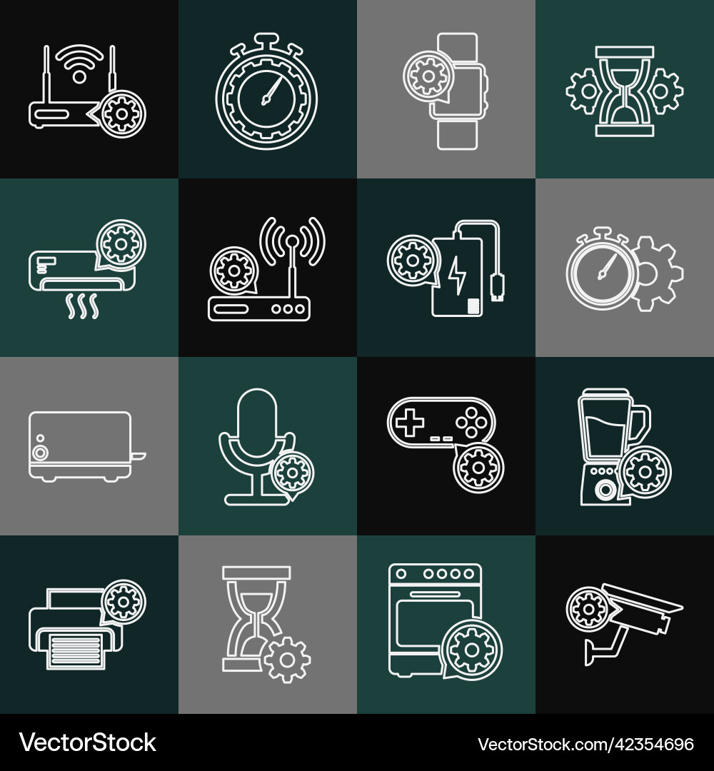 Set line security camera setting blender Set line security camera setting blender vector image