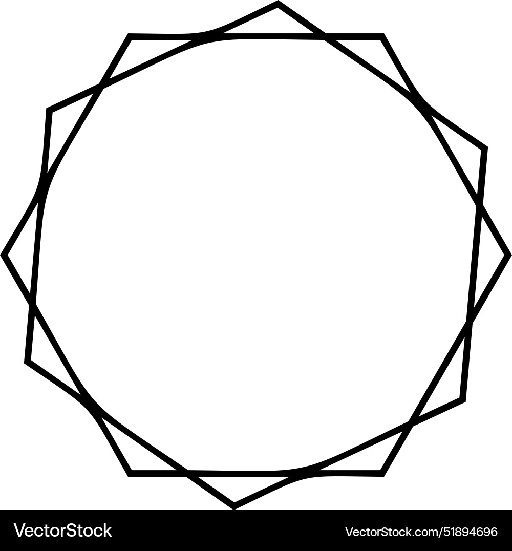 Symmetrical geometry in minimalistic design Vector Image